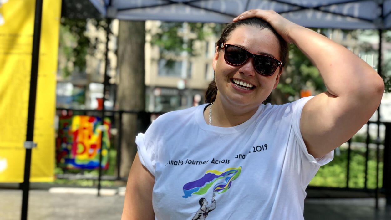 Hannah Tooktoo vient de terminer un périple de huit semaines qui l'a conduite de Victoria à Montréal.