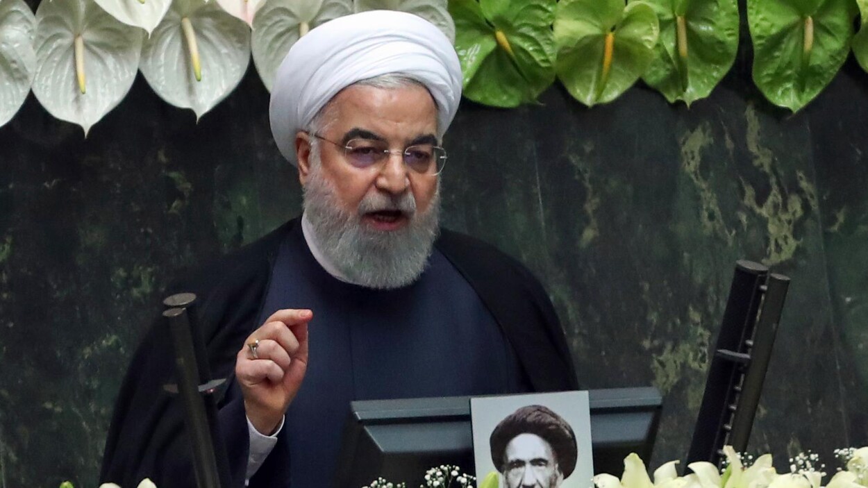 Le président iranien Hassan Rohani prononce un discours en mai 2020.