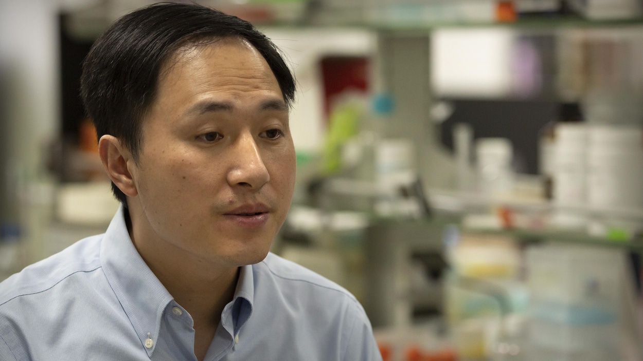 He Jiankui dans son laboratoire.