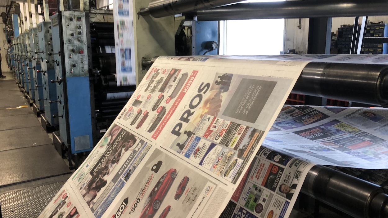 Des presse à imprimer des journaux.