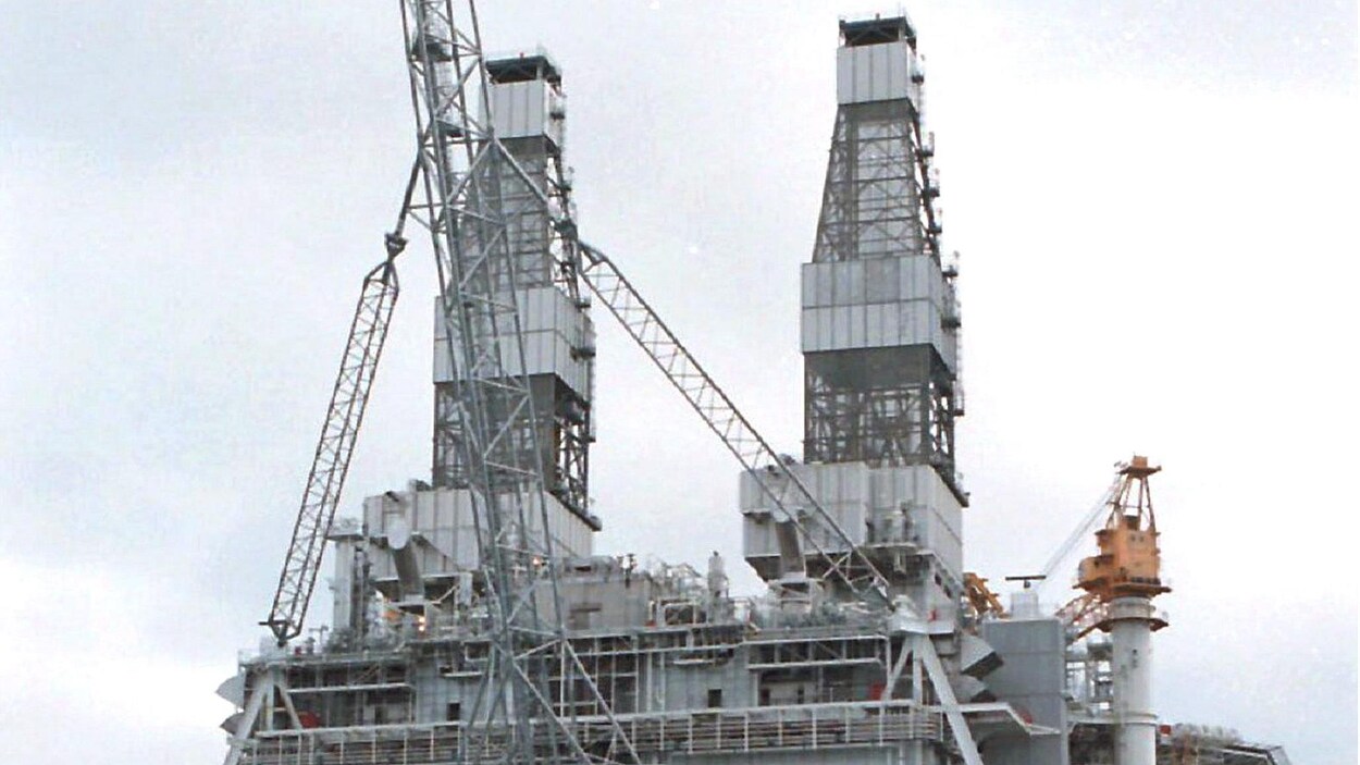 La plateforme pétrolière Hibernia au large de Terre-Neuve.