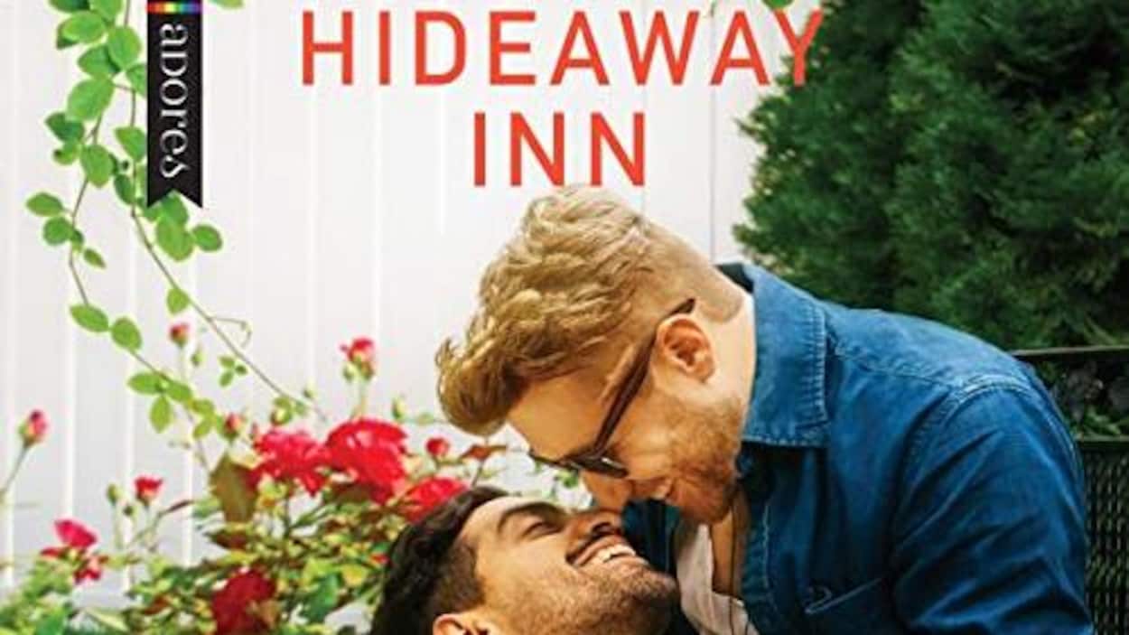 Couverture de livre représentant deux jeunes hommes qui s'apprêtent à s'embrasser