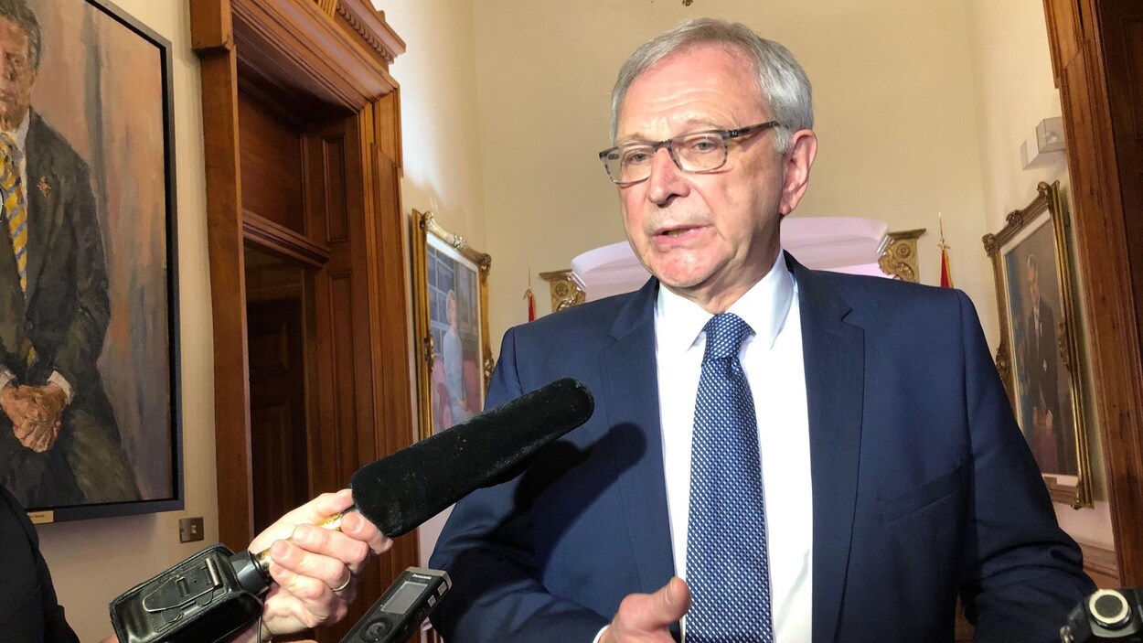 Blaine Higgs donne un point de presse