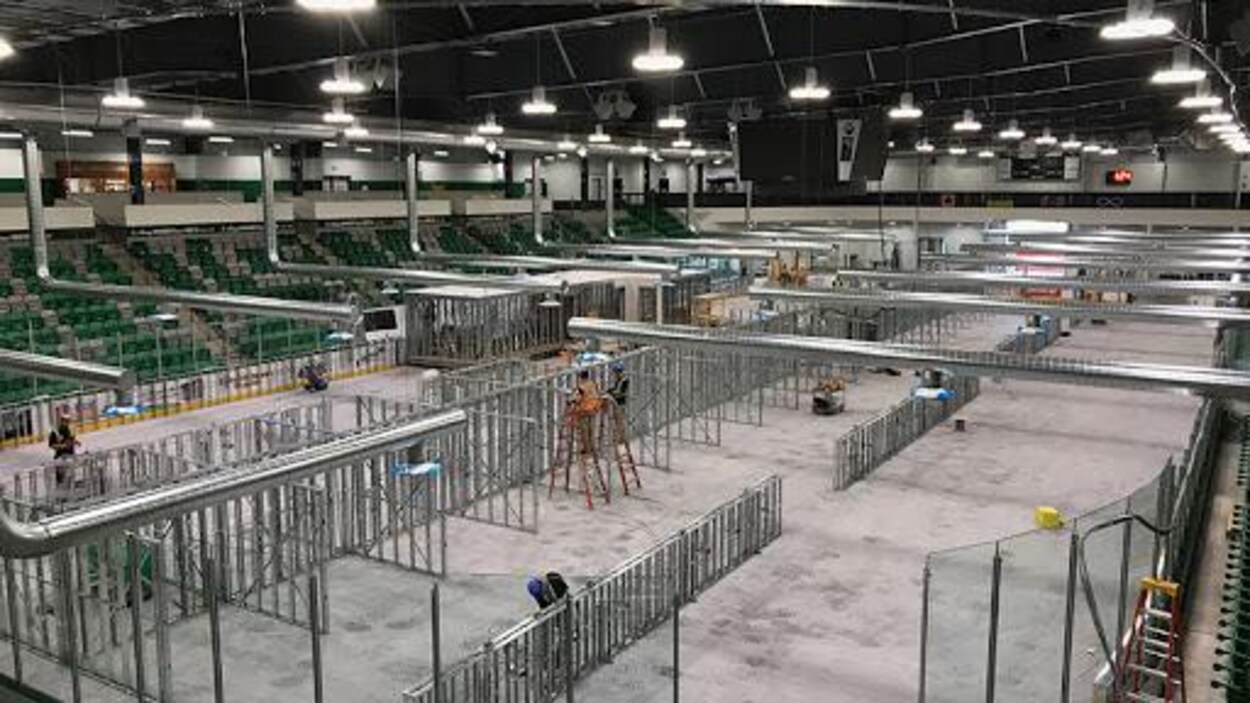 La construction d'un hôpital mobile.