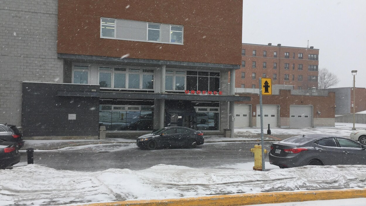 La stationnement de l'hôpital de Trois-Rivières.