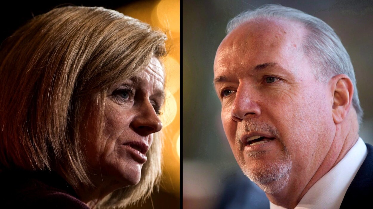 Rachel Notley et John Horgan Rachel Notley et John Horgan