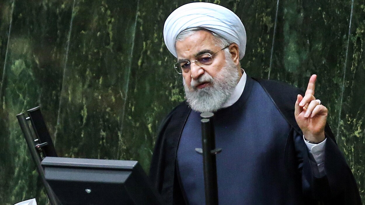 Le président iranien Hassan Rohani s'adresse au Parlement à Téhéran le 3 septembre 2019.