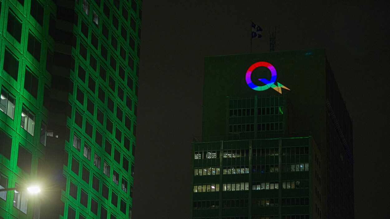 Le logo multicolore d'Hydro-Québec.