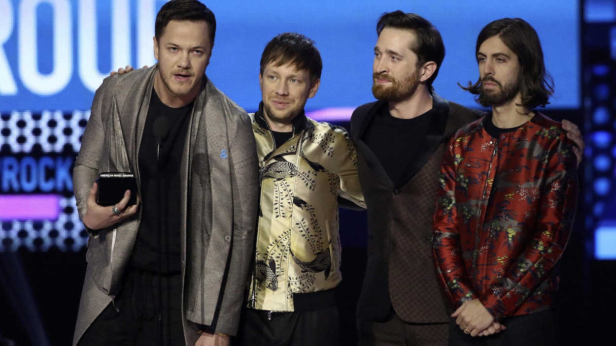 Dan Reynolds, Ben McKee, Daniel Platzman, Daniel Wayne Sermon du groupe Imagine Dragons Dan Reynolds, Ben McKee, Daniel Platzman, Daniel Wayne Sermon du groupe Imagine Dragons
