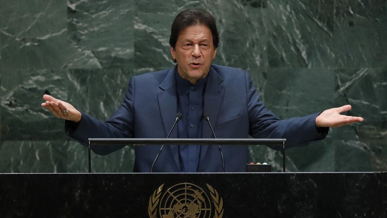 Le premier ministre pakistanais Imran Khan s'adresse à l'Assemblée générale de l'ONU.