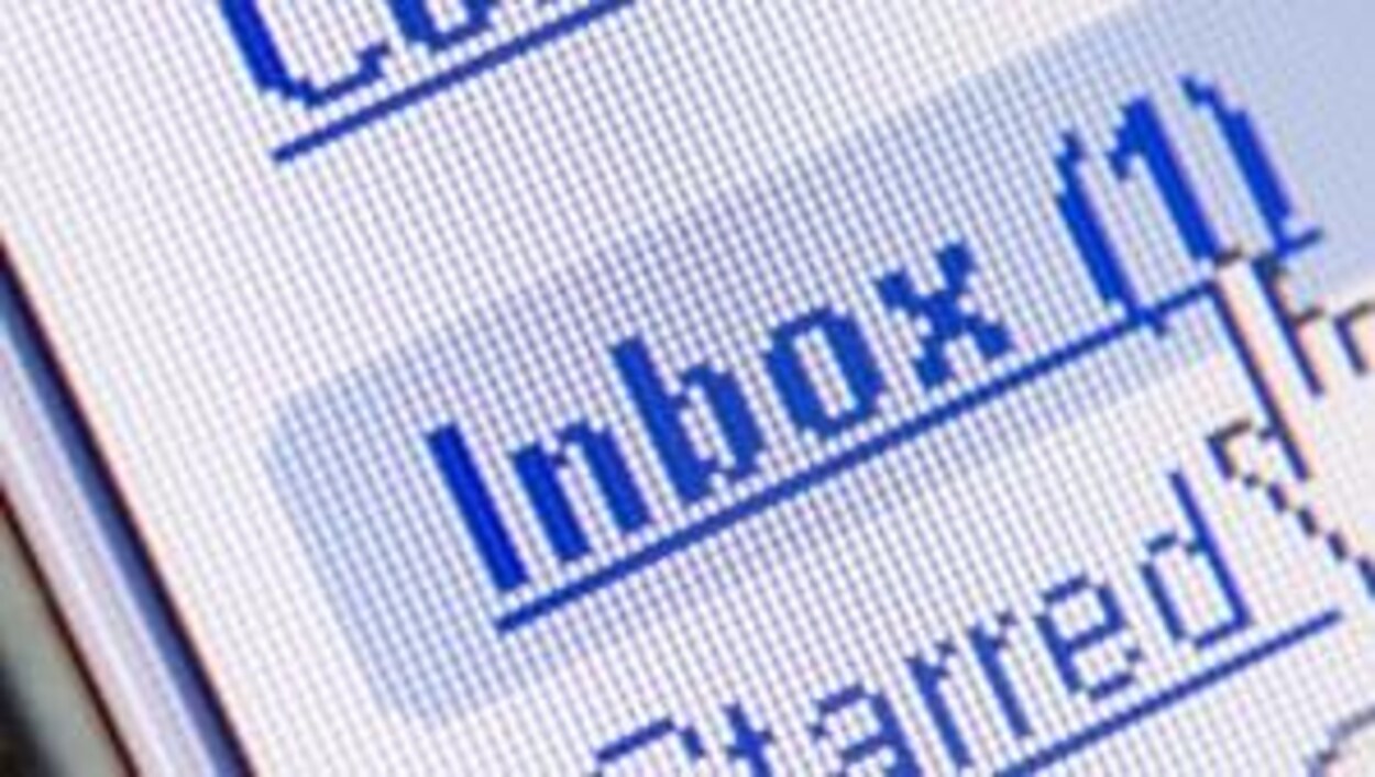 Capture d'écran d'une boîte de messagerie électronique.