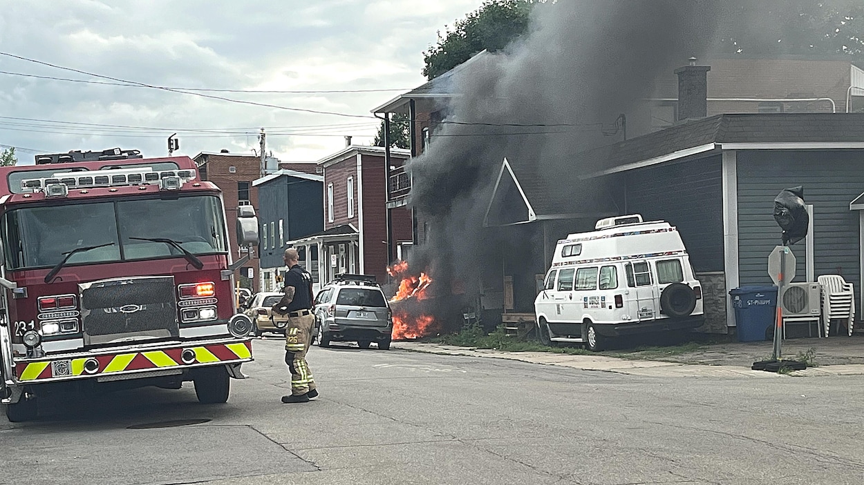 Incendie dans Saint-Philippe à Trois-Rivières