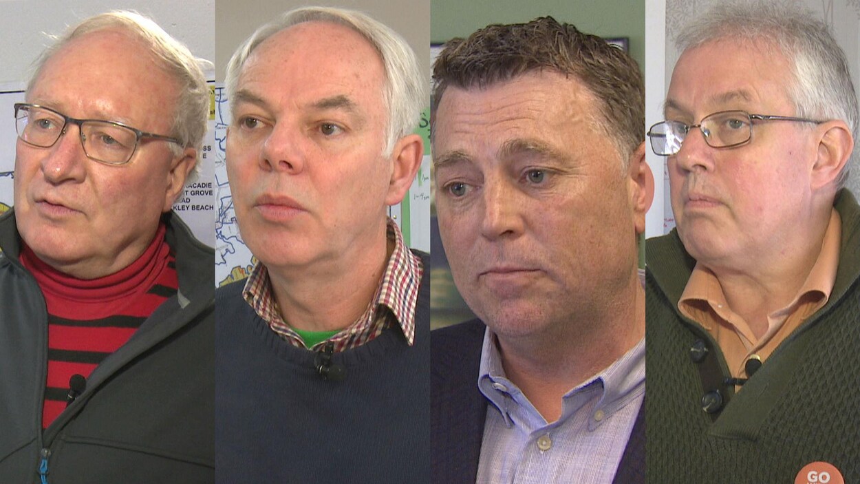 Montage photo des 4 chefs de parti à l'Île-du-Prince-Édouard.