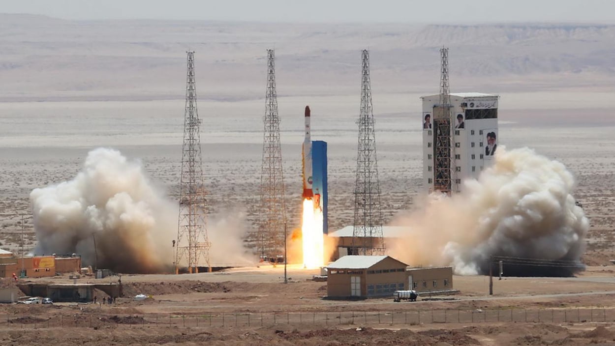 Lancement d'un satellite.