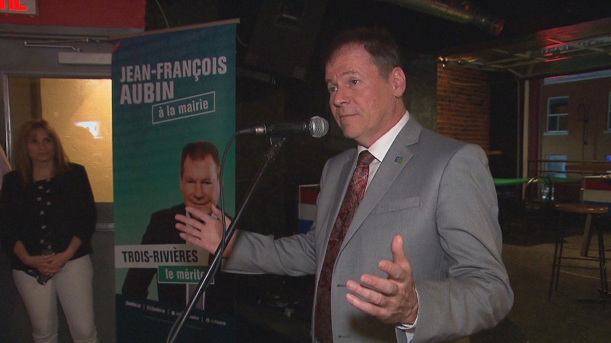 Jean-François Aubin donnait son discours dimanche