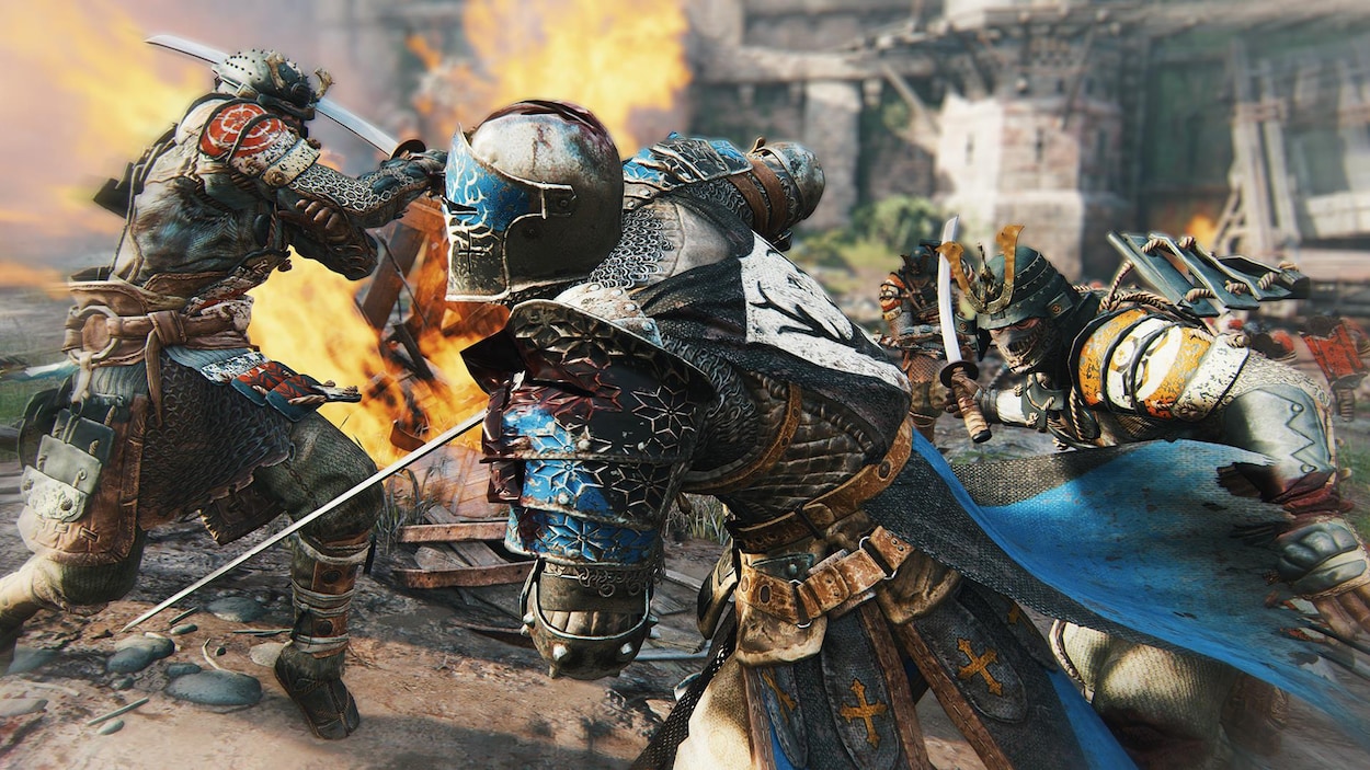 L'une des multiples scènes d'action proposées dans le jeu For Honor. L'une des multiples scènes d'action proposées dans le jeu For Honor.
