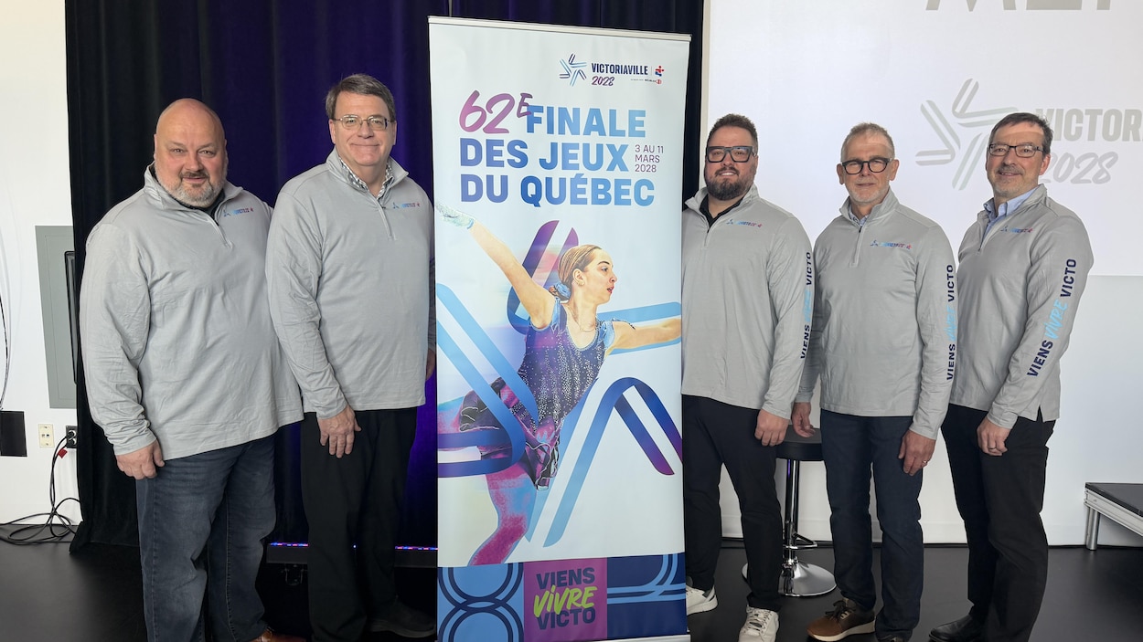 Le logo de la Finale des Jeux du Québec 2028 à Victoriaville dévoilé