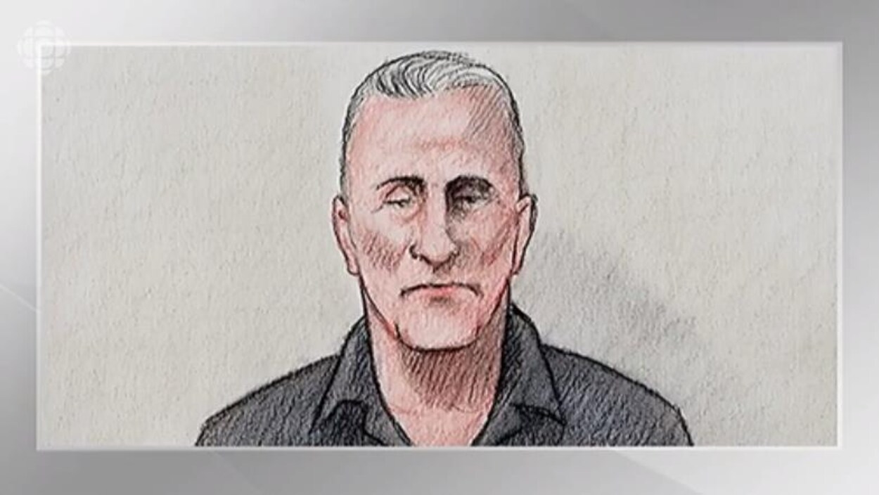 Un dessin d'artiste du tribunal. Un dessin d'artiste du tribunal.