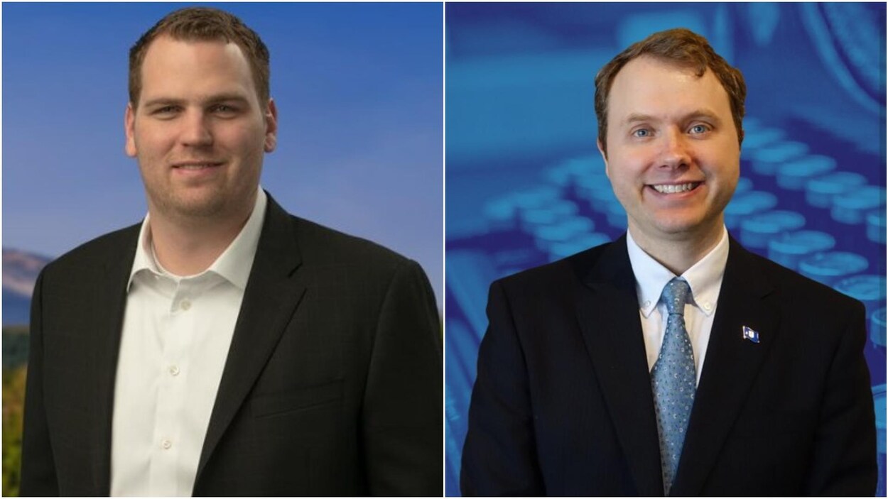 Joseph Schow et Jordan Walker sourient à la caméra.