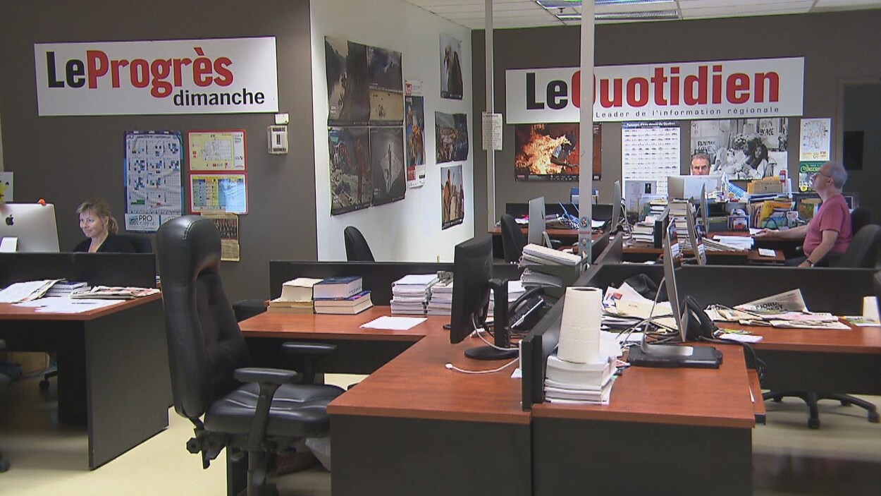 Des journalistes au travail.