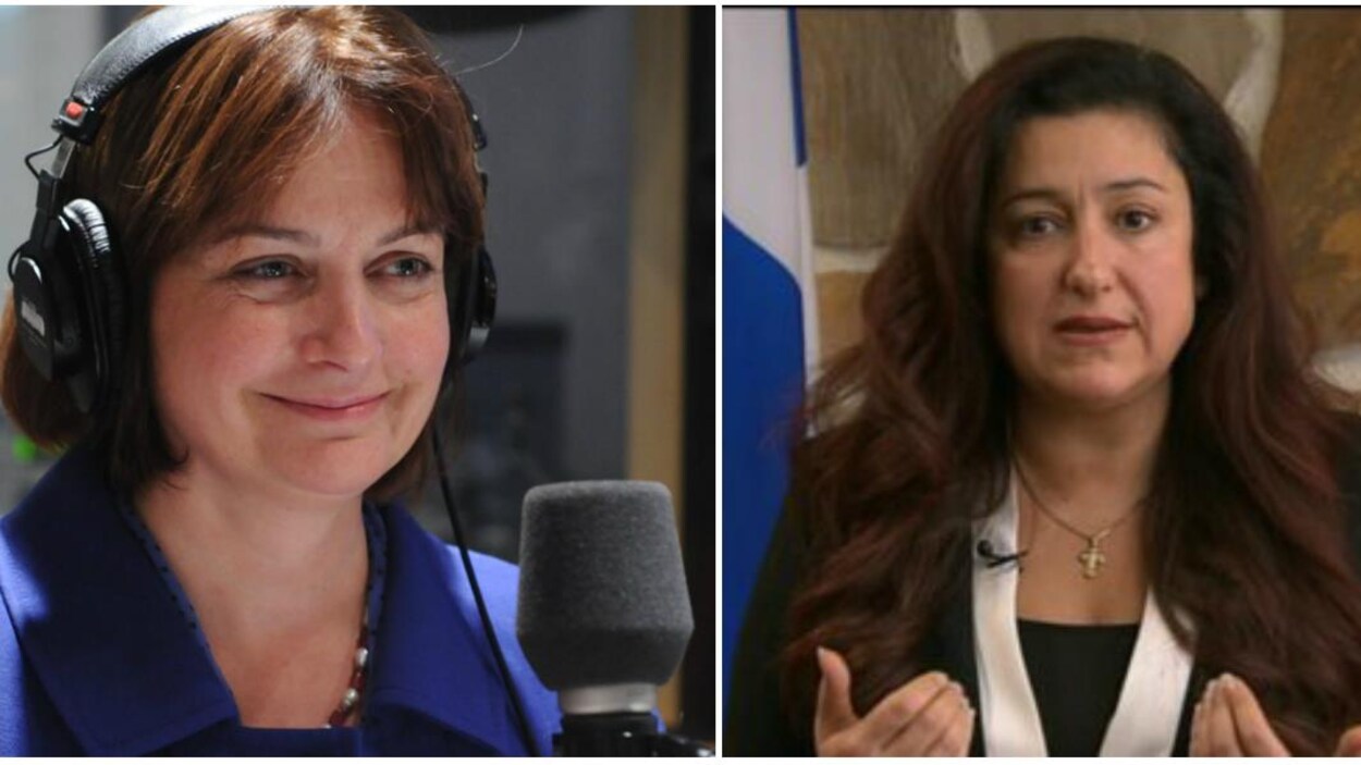 Julie Miville-Dechêne (à gauche) et Maria Mourani (à droite)