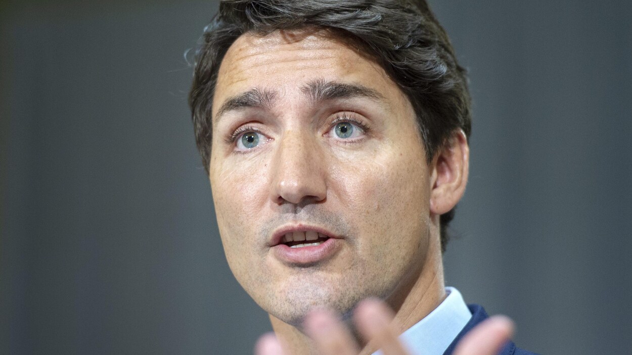 Plan rapproché de Justin Trudeau.