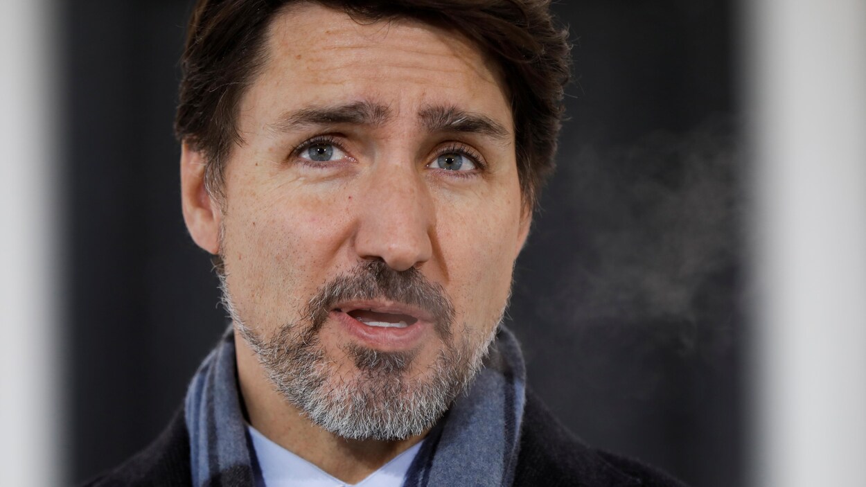Justin Trudeau, en conférence de presse.