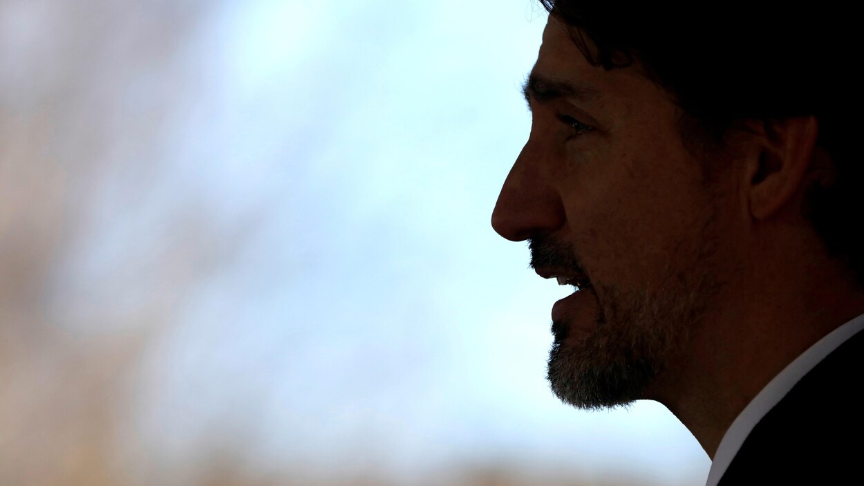 Justin Trudeau, de profil.