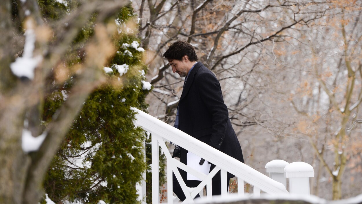 Justin Trudeau s'est à nouveau adressé aux Canadiens, mardi, depuis sa résidence à Ottawa.
