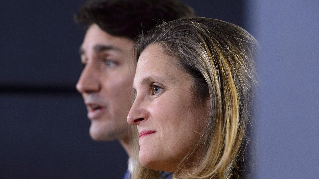 Justin Trudeau et Chrystia Freeland.