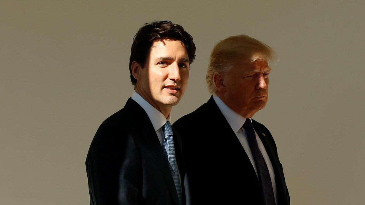 Justin Trudeau et Donald Trump.