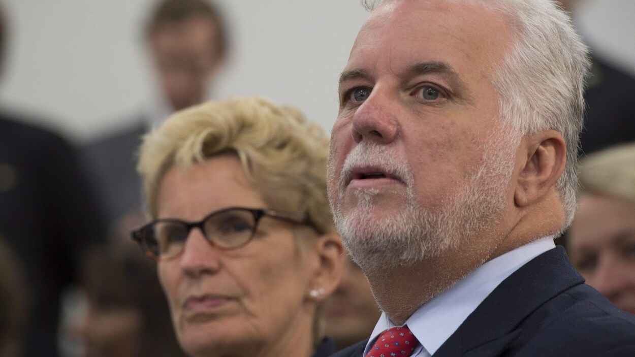Kathleen Wynne et Philippe Couillard