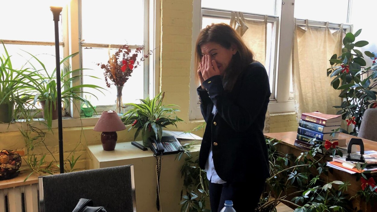 Mme Kosoian émue.