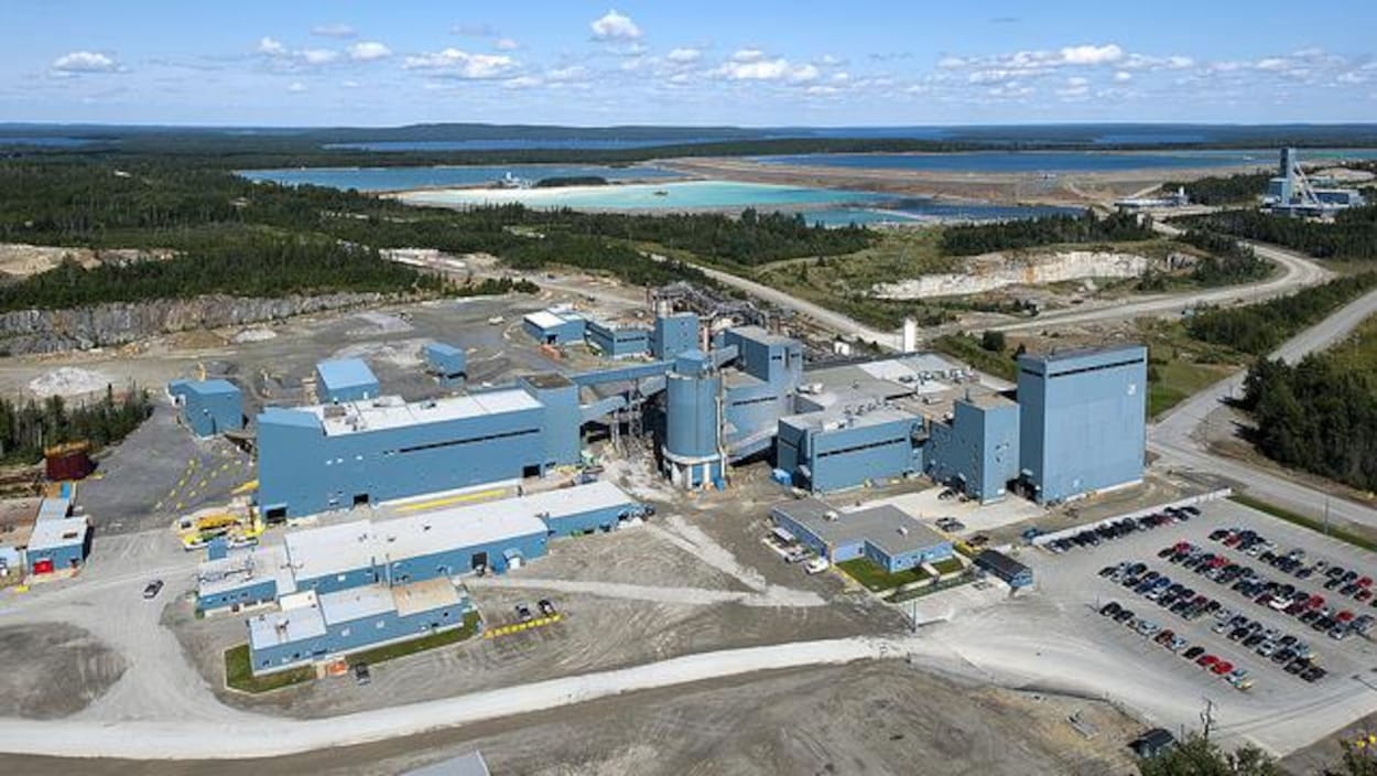 Vue aérienne du site de la mine LaRonde, d'Agnico Eagle.