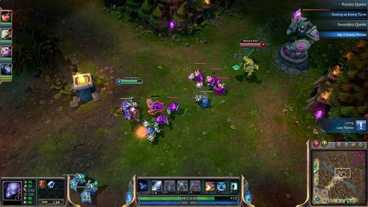 Capture d'écran du jeu League of Legends.