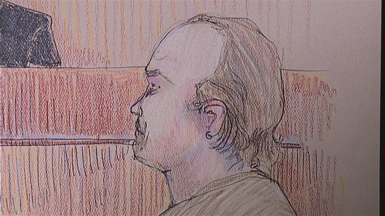 Un croquis au crayon représentant le portrait de Leo Teskey. Un croquis au crayon représentant le portrait de Leo Teskey.