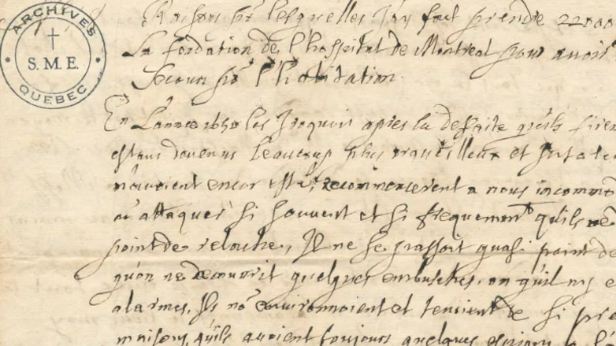 A certified letter of Jean Mans reveals the strength of the Iroquois against the colonists
