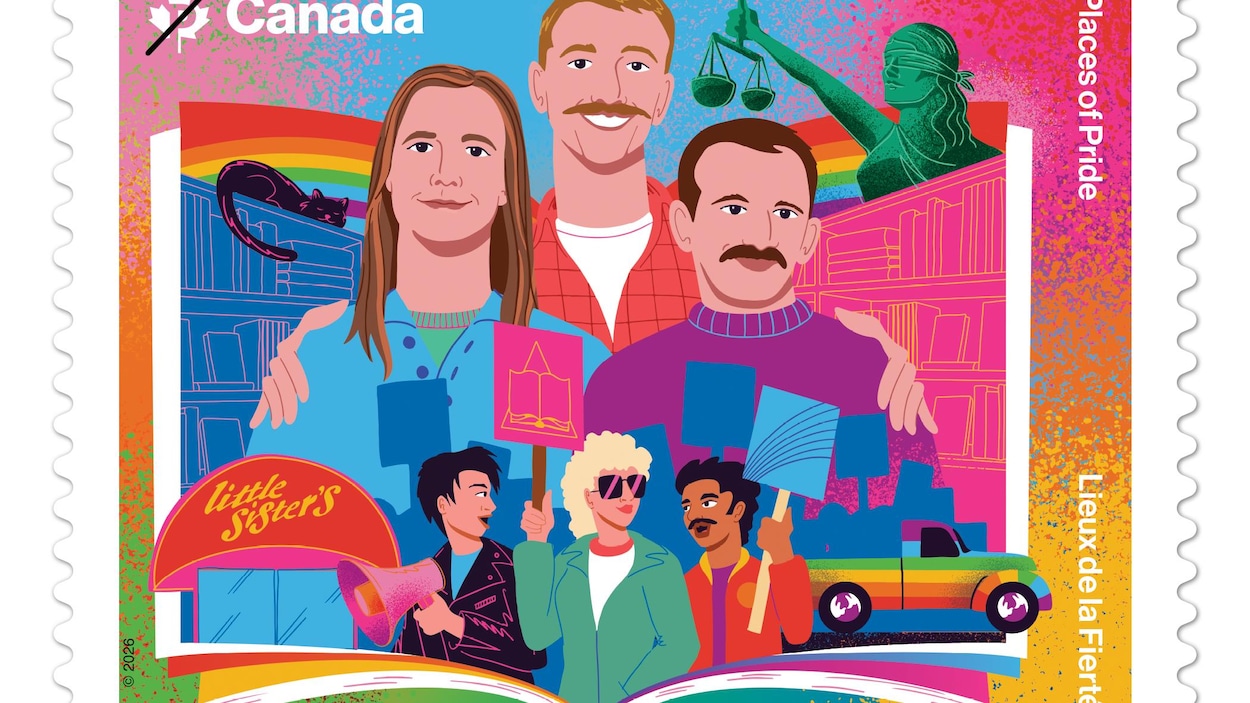 Un timbre rend hommage à la librairie queer Little Sister’s de Vancouver