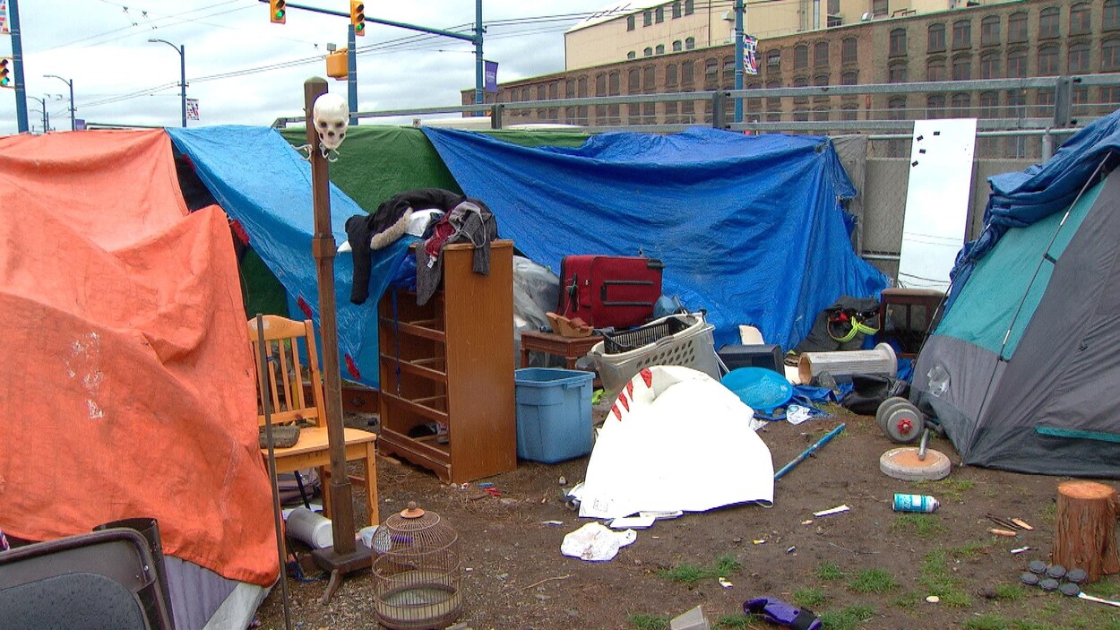 Camp de fortune à Vancouver