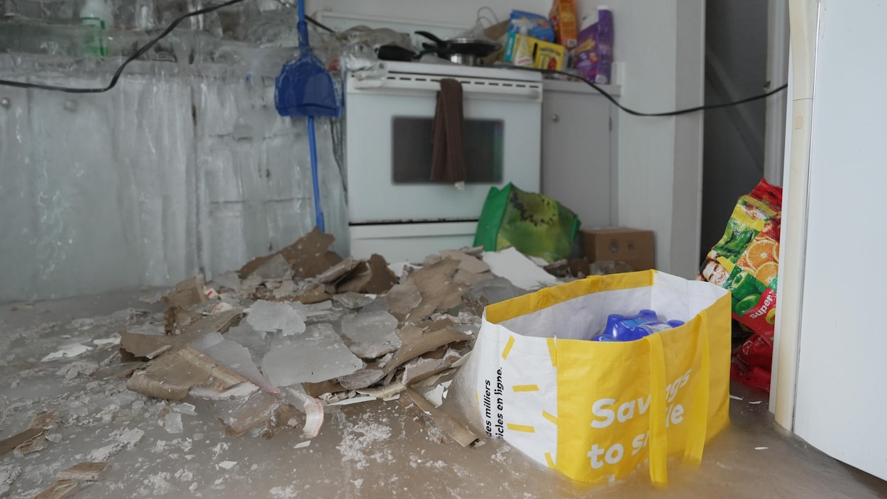 L’intérieur d’un logement prisonnier des glaces à Trois-Rivières