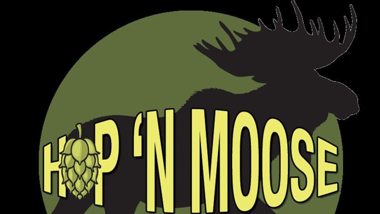 Le logo de la brasserie Hop'n Moose comprend la silhouette d'un orignal. Le logo de la brasserie Hop'n Moose comprend la silhouette d'un orignal.