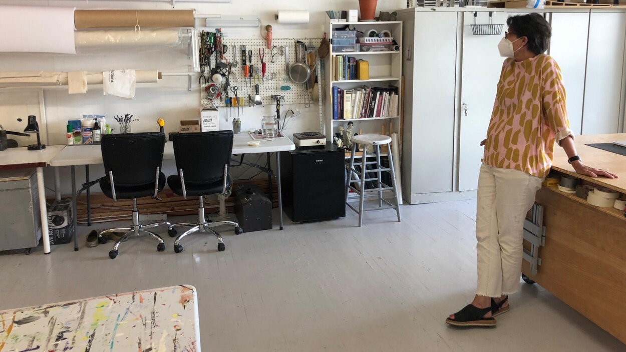Lyse Lemieux dans son studio de Vancouver.