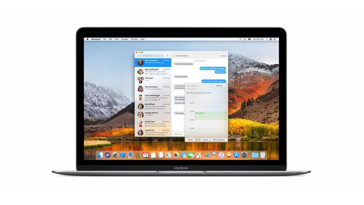 Une photo montrant un ordinateur portable MacBook de face sur un fond blanc. Une photo montrant un ordinateur portable MacBook de face sur un fond blanc.