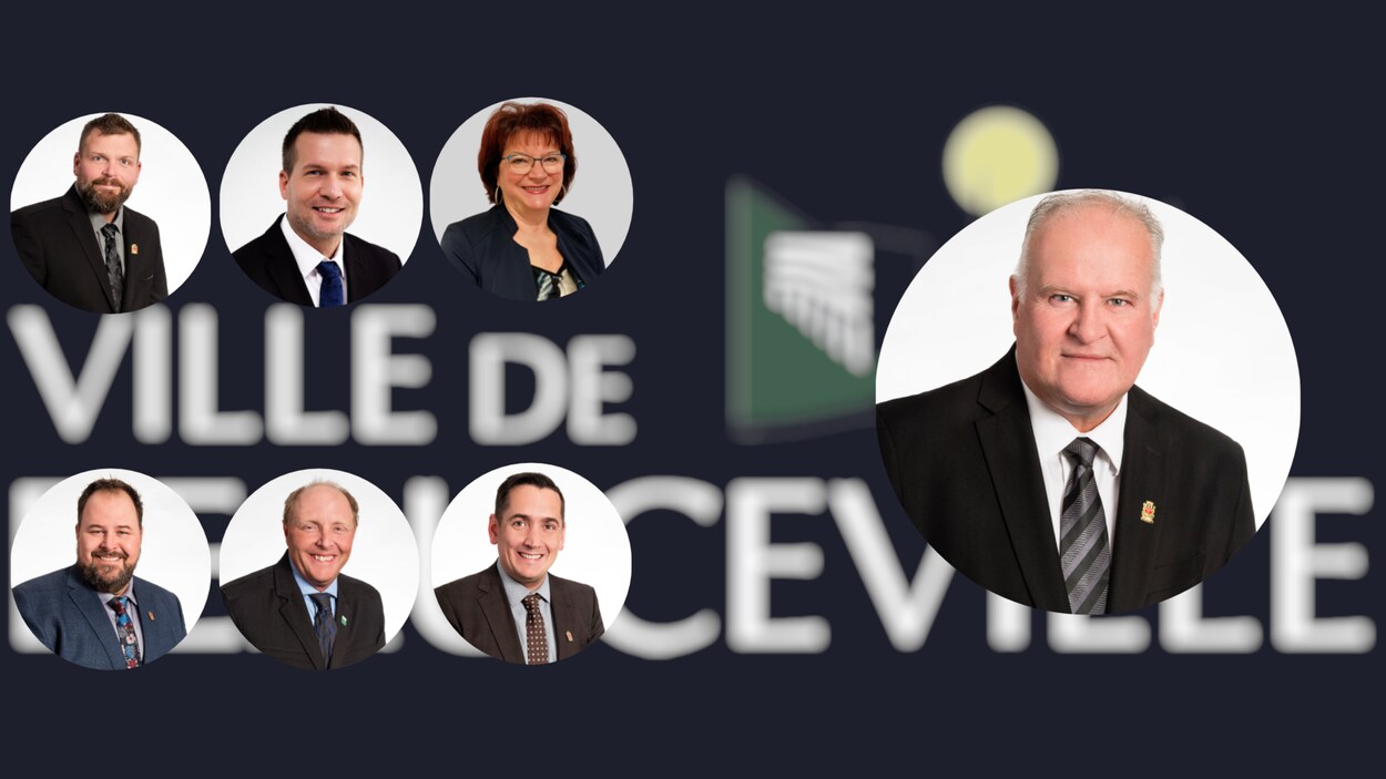 Le maire et les six conseillers de la ville de Beauceville.