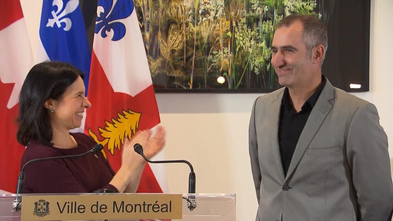 La mairesse de Montréal Valérie Plante et Erick Marciano.