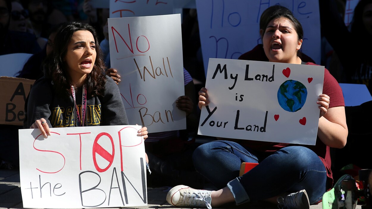 Manifestation contre le décret anti-immigration de Donald Trump