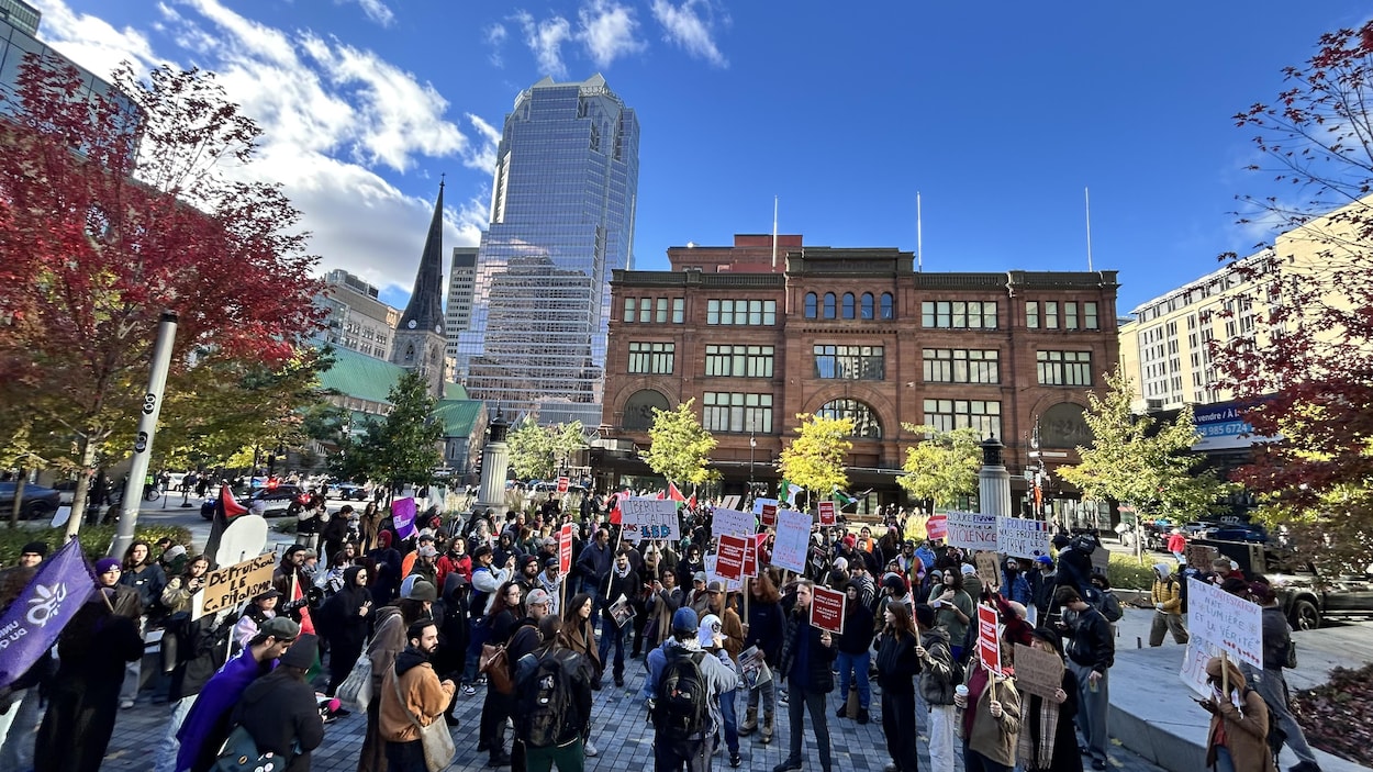 Des centaines de manifestants expriment leur appui à Montréal