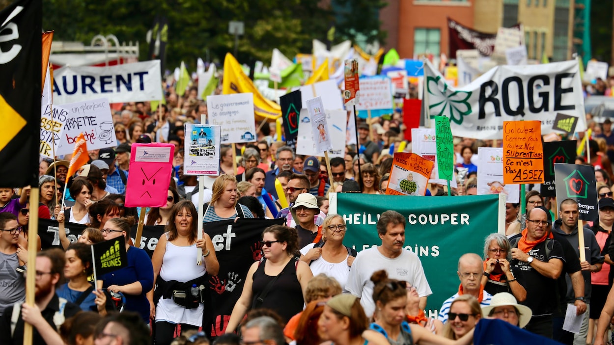 Manifestation contre l'austérité à Québec