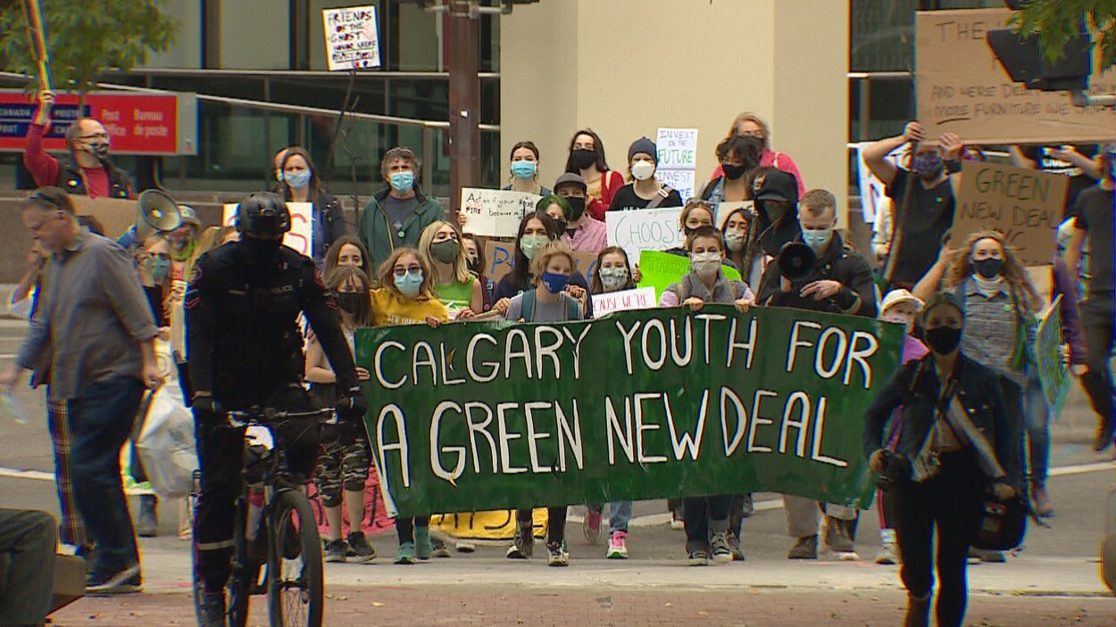 Des manifestants pour le climat.