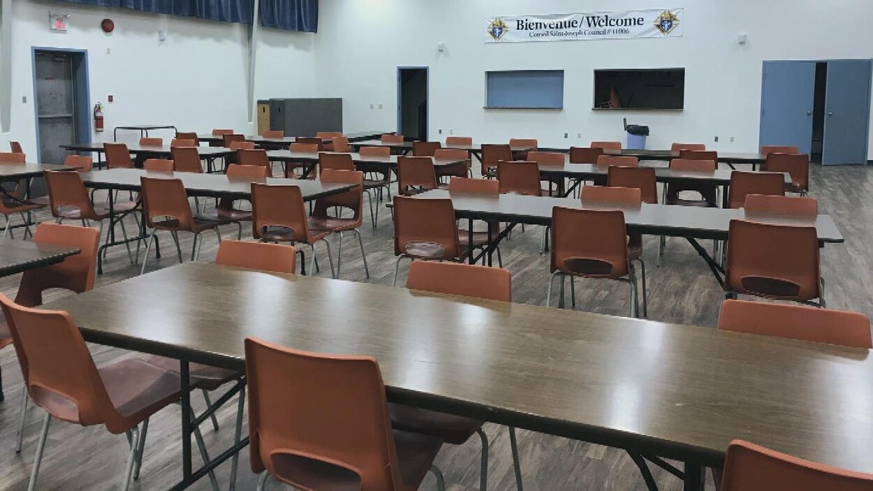 La salle communautaire de Saint-Joseph vide.